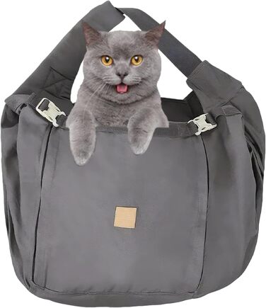 Сумка-переноска для собак та котів, рюкзак-переноска для подорожей, прогулянок та кемпінгу (сірий)