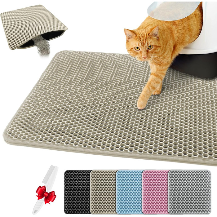 Килимок для котів Blissstorm Matte 60x90см, двошаровий EVA, вологонепроникний, антиковзкий, легко миється. Килимок для котів, хакі