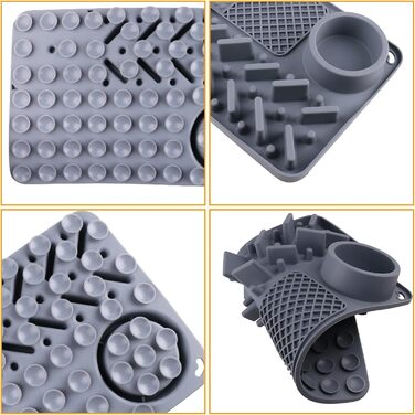 Лежанка-заспокійник для собак Schleckmatte Hund 30x20.5 см з присосками, антиковзаюча, BPA-Free, для повільного годування, зменшує тривожність під час купання, грумінгу та тренувань