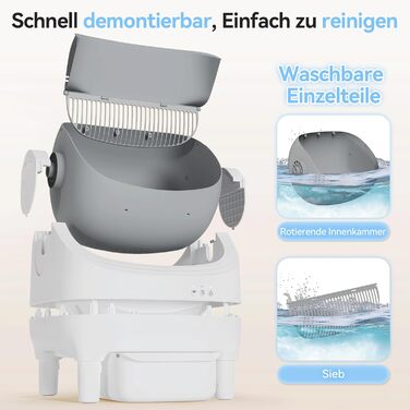 Автоматичний лоток для котів з самоочищенням, керуванням через додаток, великий розмір XXL, для великих котів (до 15 кг) та кількох котів, самоочищення на 15 днів