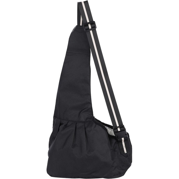 Сумка-переноска для собак та котів до 5 кг, чорна, з регульованим плечем, Oxford, для подорожей та прогулянок