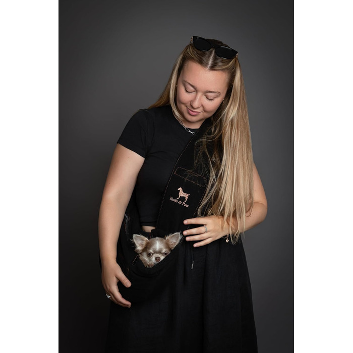 Трансформер для собак Noah & Paw: переноска для маленьких собак до 5 кг з регульованим ремінцем та м'яким хутром, 3 системи безпеки, з веганської шкіри