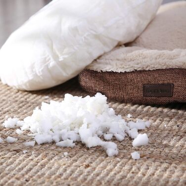 Кругле ліжко для собак та котів Feandrea, Donut, діаметр 55 см, коричневе, PGW55C, 55x55x12 см