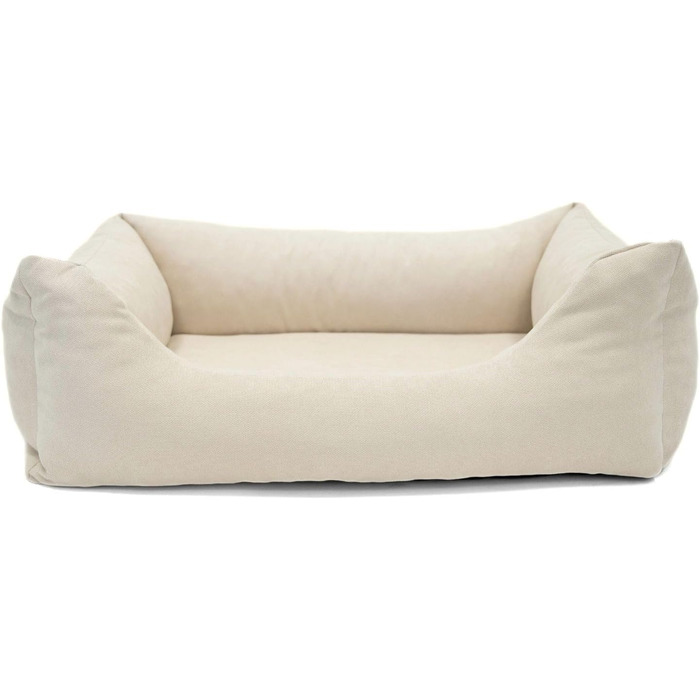 Ортопедичне ліжко для собак Emma | Кошик для собак | Для маленьких та середніх собак (Бежевий, 85x65 см)