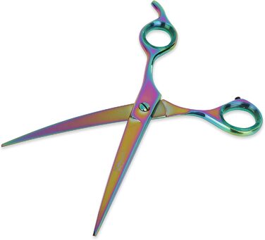 SHARF Gold Touch вигнута ножиця для грумінгу тварин, 440C нержавіюча сталь, для стрижки шерсті собак і котів