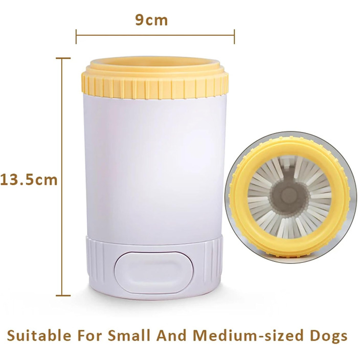 Портативний очищувач лап для собак з рушником, рожевий. Видаляє бруд та сміття з лап. Знімні силіконові вставки.