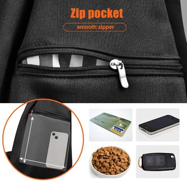 Сумка-кенгуру для собак та котів Tomkas, переноска для маленьких тварин, регульований ремінь, кишеня на блискавці, застібка-клипса (Сірий, M)