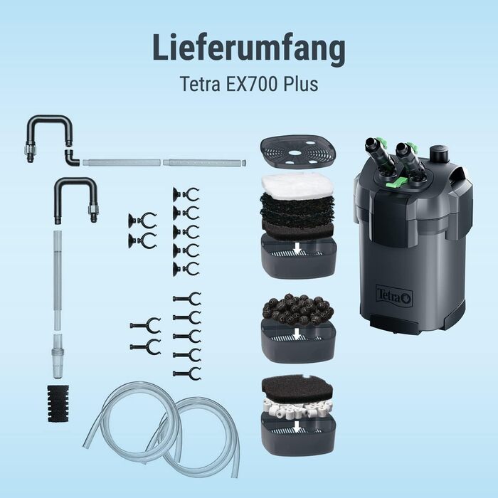 Зовнішній фільтр для акваріума Tetra EX 700 Plus, до 200 л, потужний, для кришталево чистої води