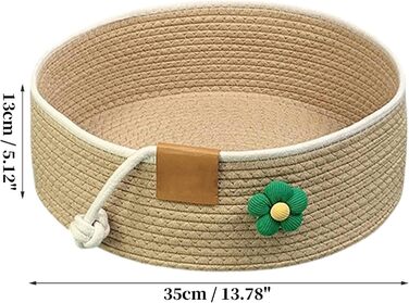 Тканинне ліжко для котів, 35 см в діаметрі, складаний кошик-гніздо, дихаюче ліжко для домашніх тварин, стійке до подряпин, універсальне котяче ліжко, хакі S