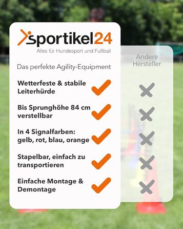 Кільцеподібна перешкода Sportikel24 для аджиліті з жердиною 100 см – для собак, коней та дітей