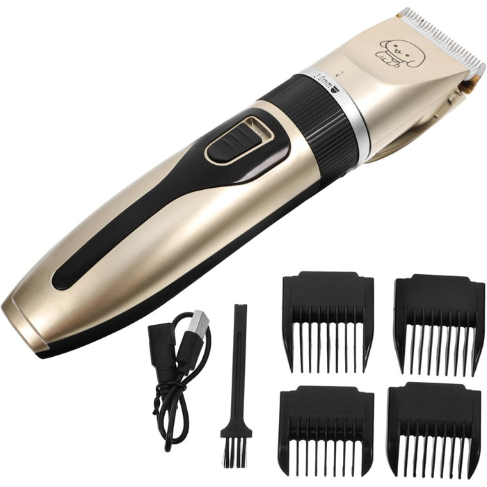 Електрична машинка для грумінгу собак Leiser з титано-керамічним лезом - безпечний тример для вух, лап, обличчя. Низька вібрація, підходить для чутливої шкіри. Акумуляторний.