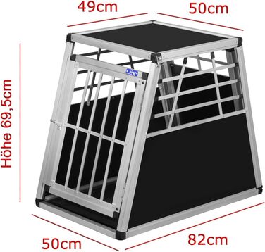 Транспортний бокс для собак Transportbox N4, алюміній, 82x50x69.5 см, з аварійним виходом