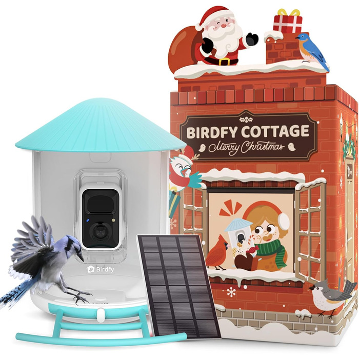 Розумна годівниця для птахів з камерою NETVUE Birdfy, 1080P HD, сонячна батарея, мобільний додаток, автоматичне виявлення, сповіщення в реальному часі