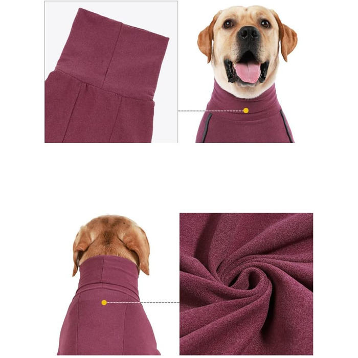 Теплий зимовий халат-жилет для собак великих порід, вітронепроникний, червоний, 3XL