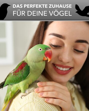 Клітка для птахів велика, волієра для хвилястих папужок, канарів, 2 птахів, аксесуари, 80 см