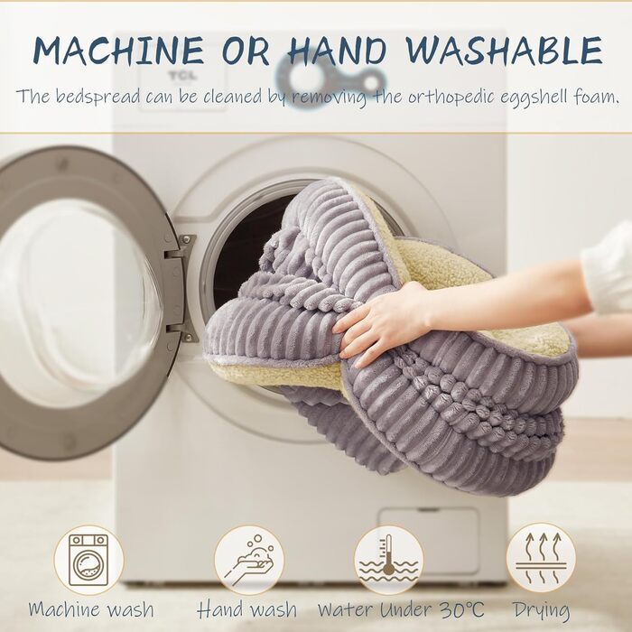 Ортопедичне собаче ліжко для середніх порід, м'яке диван-ліжко для собак, овальне, з підголовником, знімний чохол, 76x61x16 см, сірий колір