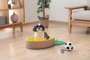 Килимок для тварин Iris Ohyama у формі ананаса, килимок-подушка, кошик, 40x69x12 см, миючий, з неслизьким покриттям, для собак