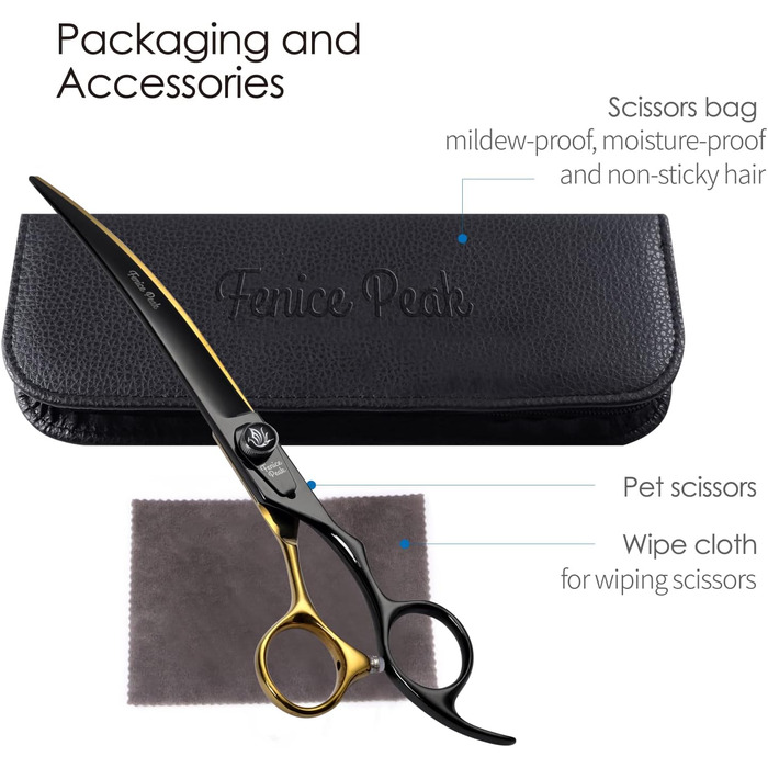 Ножиці для грумінгу собак Fenice Peak 8