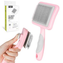 Гребінець для грумінгу тварин, щітка для собак та котів, масажна щітка для догляду за шерстю, самоочищувана