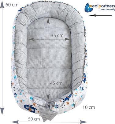 Килимок-ліжко для кота та собаки 75x60x10 см. М'яке ліжко-гніздо Boho Animals для маленьких та середніх собак і котів