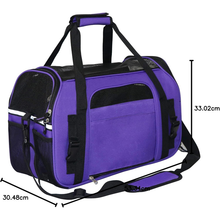 Трансформер для домашніх тварин EliteField, сумка-переноска для собак, котів та цуценят, XL та X-Large, фіолетовий