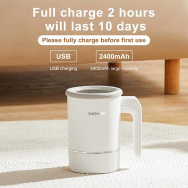 Автоматичний мийник лап для собак великих порід DOGNESS, мийка лап з силікону, USB-швидка зарядка, 360° миття та масаж лап, білий