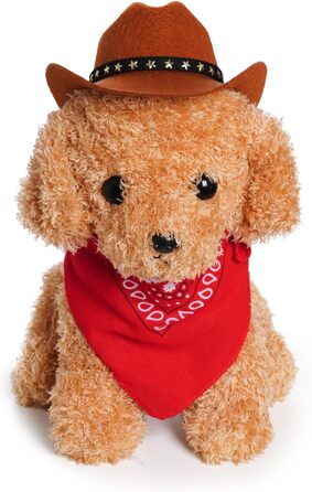 Костюм ковбоя для домашніх тварин Choyaxo: костюм на Хелловін для собак та котів, середній розмір, коричневий