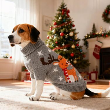 Пуловери для собак та котів на Новий рік, костюми для маленьких собак, 2 шт.