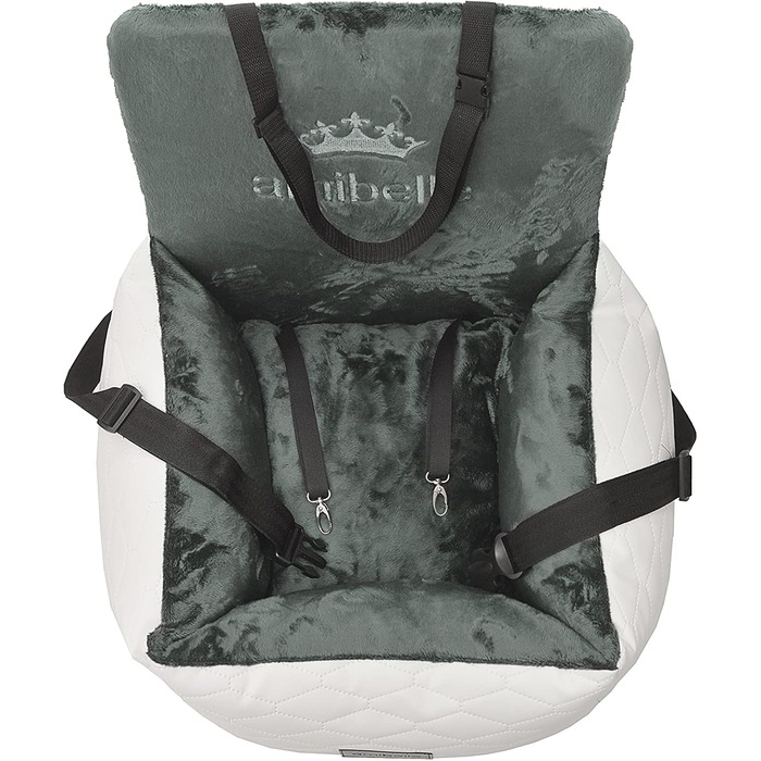 Автокрісло для собак Bella Weiß: комфортне та миготне автокрісло з штучної шкіри та плюшу, 55x55 см