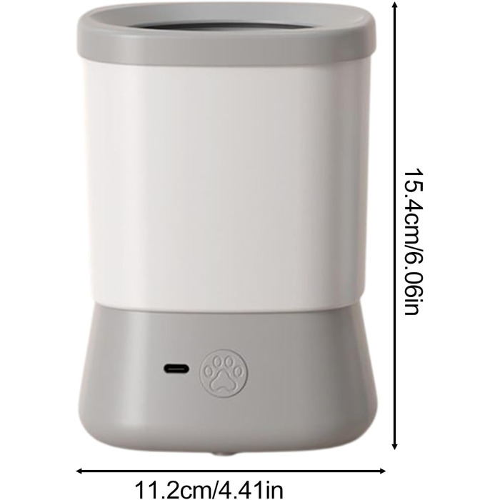 Миска для миття лап собаці, очищувач лап - мийка для лап собаки, двоступенева миска для миття лап, аксесуари для миття лап домашніх тварин, ідеально підходить для кемпінгу та прогулянок на вулиці, сірий колір