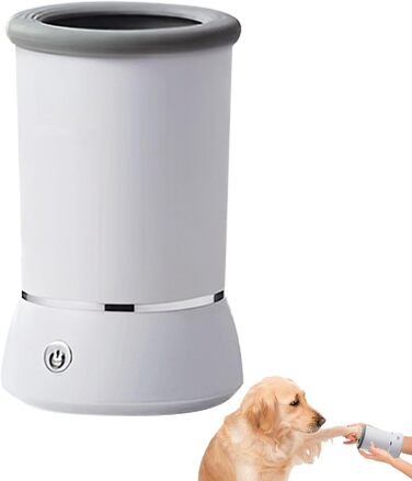 Очисник лап для великих собак - портативний аксесуар для собак, видаляє бруд та сміття з лап. Чисті лапи (білий)