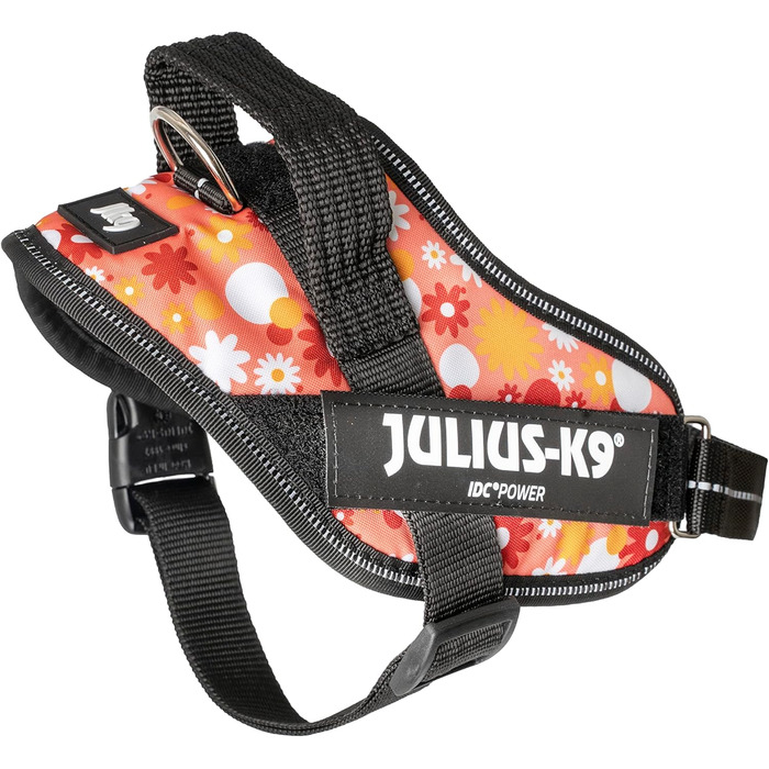 Шлейка Julius-K9 IDC Powergeschirr, рожева з квітами, розмір S/Mini