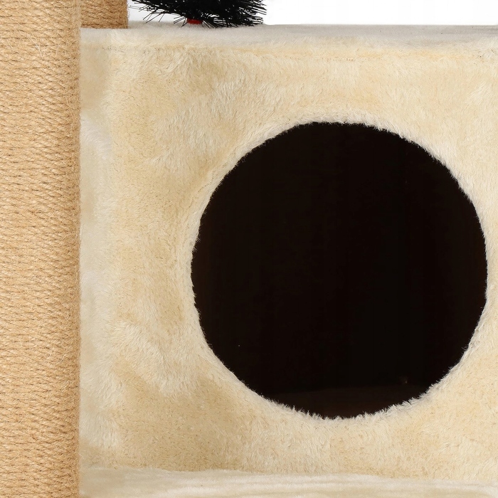 Високий ігровий комплекс для котів Springos 101: дряпачка, лежанка та стовпчик (160 см)