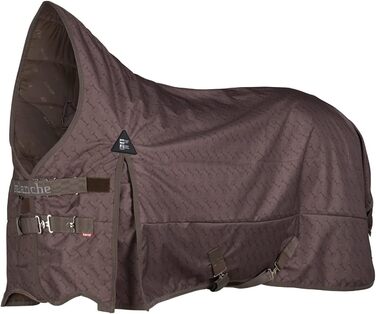 Водонепроникна флісова попона для коней HORZE Avalanche Pro 1200D, дихаюча, вітрозахисна, легка, синя/коричнева, розмір 75-165 см