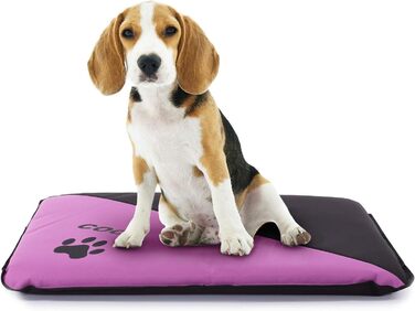 Водонепроникна лежанка для собак, миється, для великих, середніх та маленьких собак, внутрішнє та зовнішнє використання, міцна, розмір S (75 x 50 x 6 см, Malve)