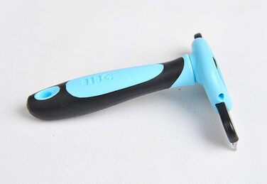 Щітка для догляду за тваринами, видалення шерсті, велика для котів, собак, кроликів, професійний інструмент, блакитна