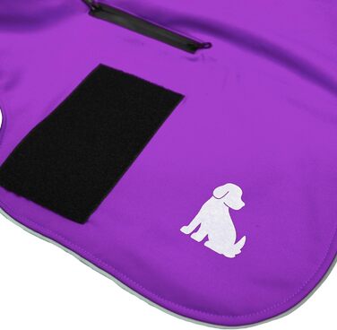 Водонепроникний жилет для собак Softshell з порталом для повідка та клямкою (S, фіолетовий)