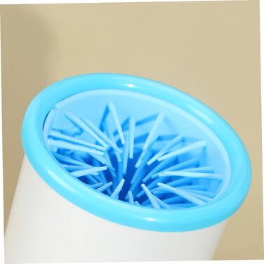 Машина для миття лап домашніх тварин BESPORTBLE з USB-зарядкою, автоматичний силіконовий очищувач для лап собак, ротаційна масажна функція, блакитний та білий, для чистих та здорових лап