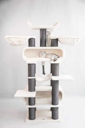 Драбина для котів Petrebels Maine Coon XXL, 210 см, з сизалю, бежева