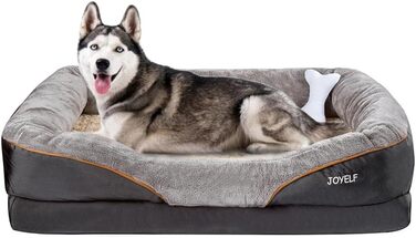 Ортопедичне лежанка для собак JOYELF XXL з піною Memory Foam, знімний чохол, іграшка у подарунок