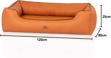 Ортопедичне ліжко для собак Knuffelwuff Lovelock M-L, 85 x 63 см: знімний чохол, легко мити, для великих, середніх та малих собак