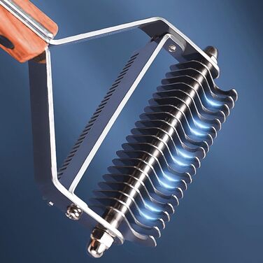 Професійна щітка-розпушувач для собак: двостороння, для видалення ковтунів та шерсті