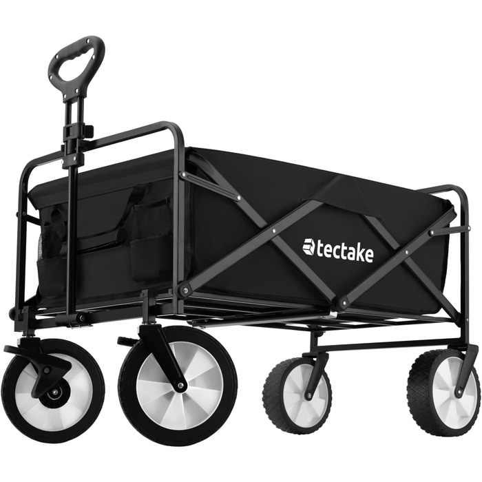 Тектейк - візок-валіза складний, чорний, 80 кг, з сумкою для перевезення на пляж, у сад