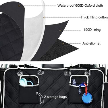 Захист для багажника автомобіля для собак Opel Grandland X 2017-2022, водовідштовхувальний, стійкий до подряпин, з захистом бокових стінок та краю вантажного люка