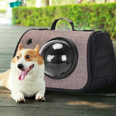 Транспортна сумка для кота/собаки: переноска для кота, переноска для собаки, дорожній аксесуар для тварин, складана переноска для маленьких та середніх котів/собак (Сірий)