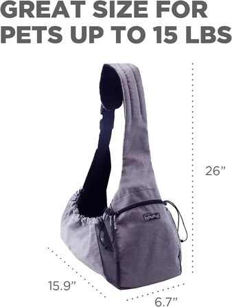 Сумка-переноска для собак Outward Hound PupPak, сіра, універсальний розмір, L 41 x B 17 x H 81 см