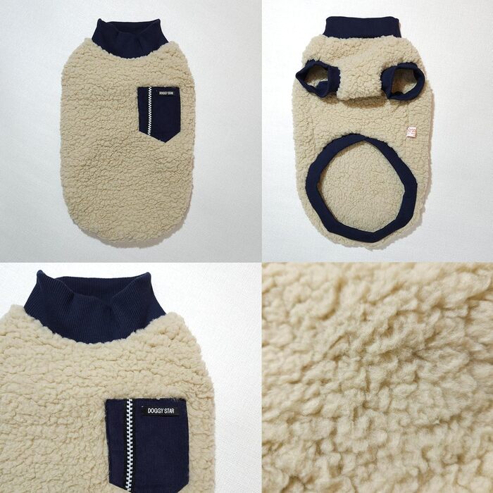 Теплий флісовий пуловер для собак Дакель, зимовий одяг (XS, гірчичний) - XS: 37 см, M: 45 см