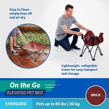 Килимок для тварин Coolaroo On The Go, стандартний, цегляно-кораловий, 61x61x20 см