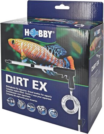 Грунтоочисник Hobby Dirt Ex з автозапуском + рукавичка для акваріума Algo Wipe