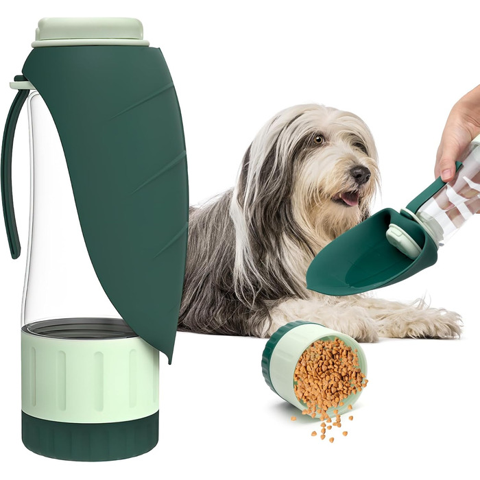 Вода для собак 2-в-1: пляшка та миска для прогулянок, кемпінгу та подорожей